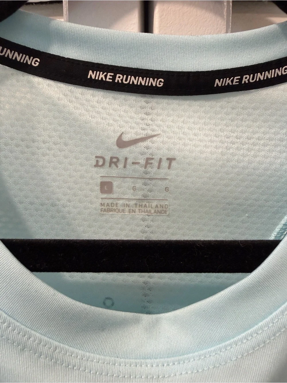 Nike Light Blue Women's Dri-FIT Tank with Large Swoosh